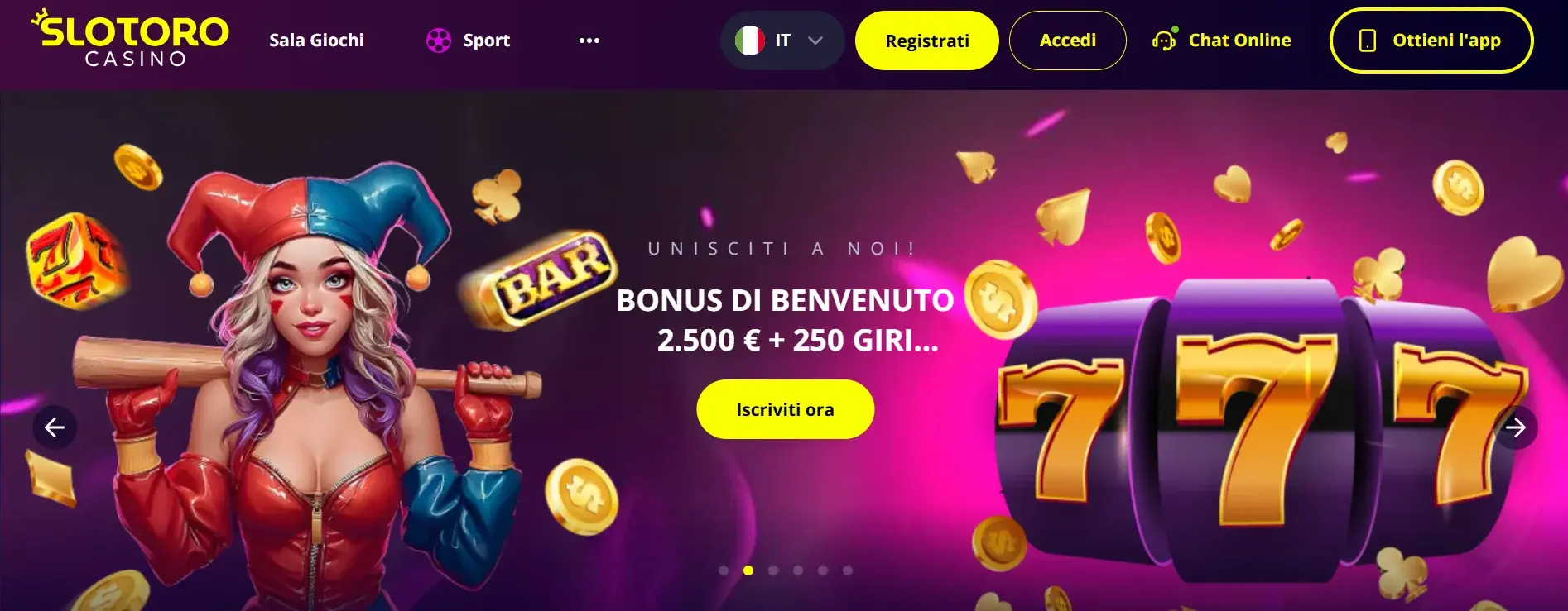 Slotoro Casino interfaccia e app mobile